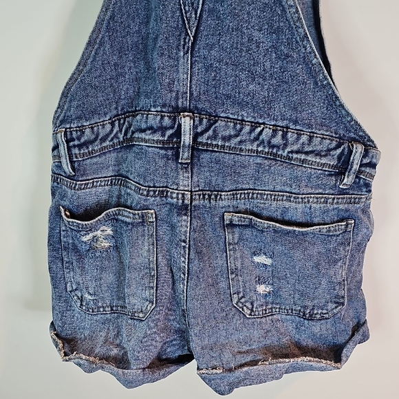 Bluenotes Medium Distressed Denim Overall Shorts - Picture 6 of 8